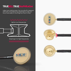 MDF® Estetoscopio Acústico® - Negro/Oro