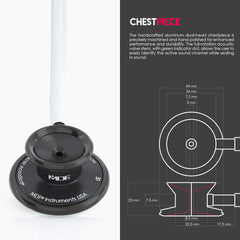 MDF® Estetoscopio Acústico® - Blanco/Negro