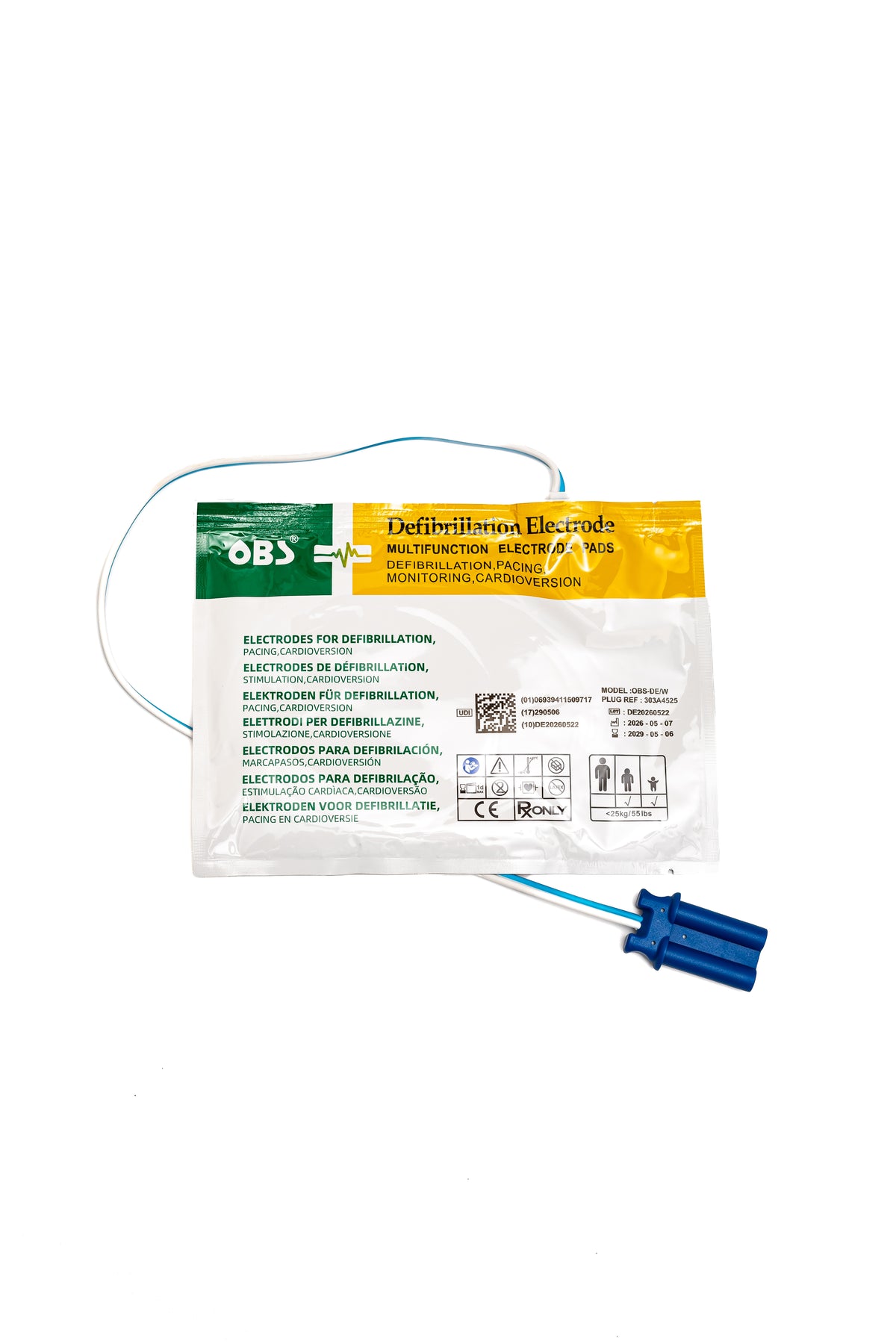 ELECTRODO DE DESFIBRILACION PEDIATRICO OBS REF 303A4525W SCHILLER FRED EASY ,DEFIGARD DG