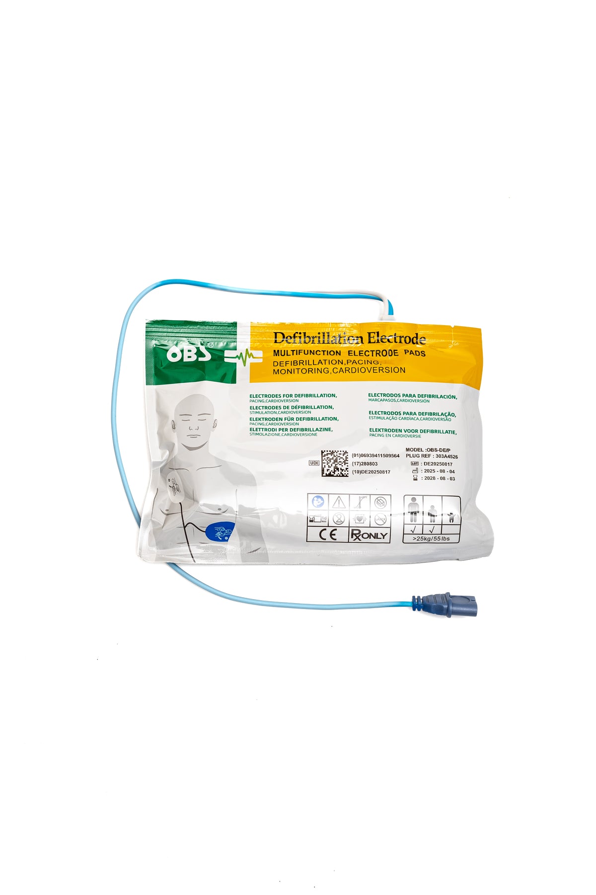 ELECTRODO DE DESFIBRILACION ADULTO OBS REF 303A4526P SCHILLER
