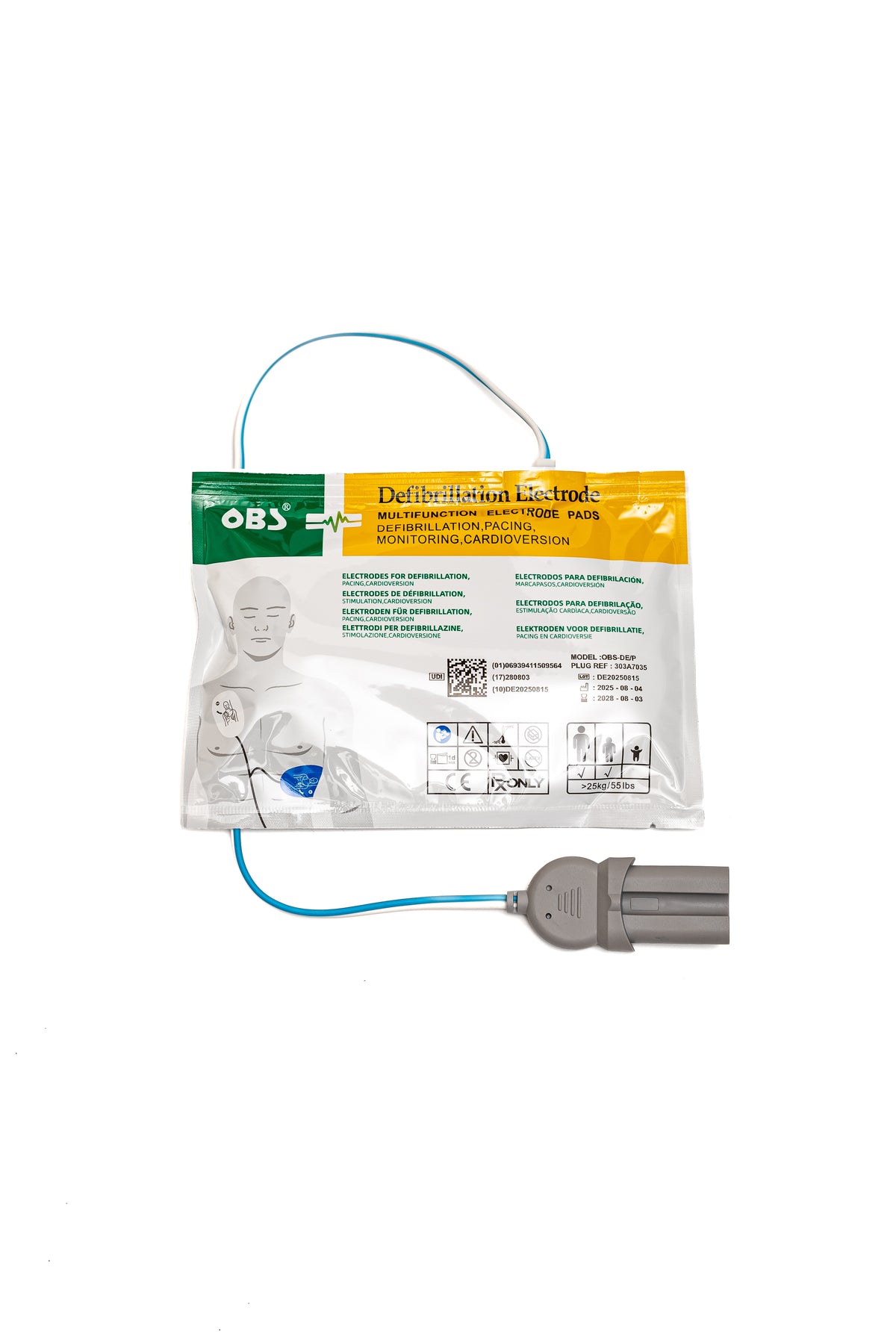 ELECTRODO DE DESFIBRILACION ADULTO OBS REF 303A7035P CU MEDICAL LIFEGAIN, PARAMEDIC CU