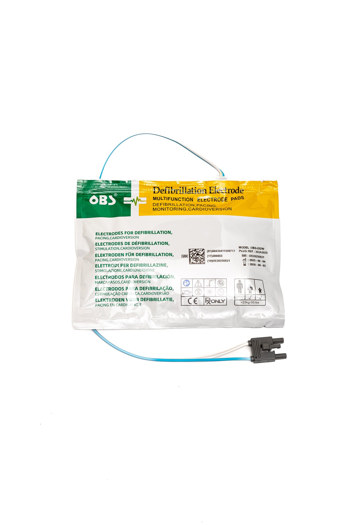 ELECTRODO DE DESFIBRILACION PEDIATRICO OBS REF 303A3025W NIHON KOHDEN