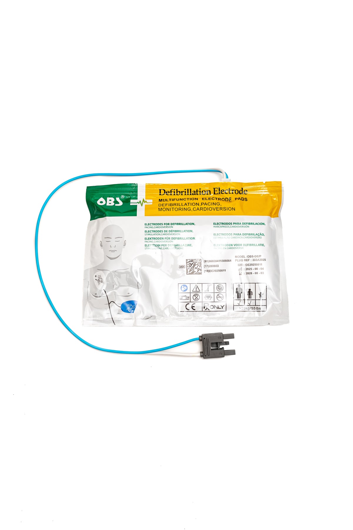 ELECTRODO DE DESFIBRILACION ADULTO OBS REF 303A3025P NIHON KOHDEN