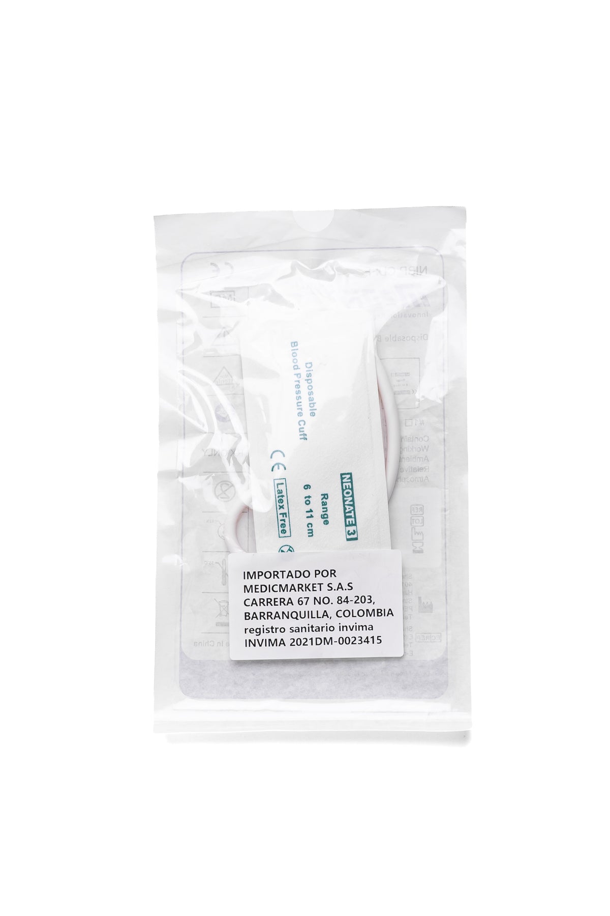 BRAZALETE NEONATAL DESECAHBLE #3 ,DE 6 A 11 CM , MARCA MEDKE