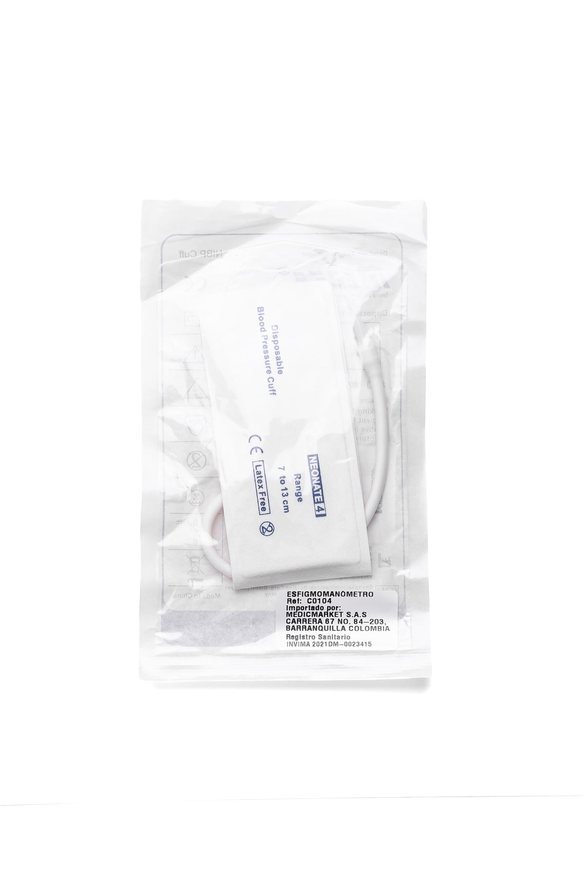 BRAZALETE NEONATAL DESECAHBLE #4 ,DE 7 A 13 CM , MARCA MEDKE