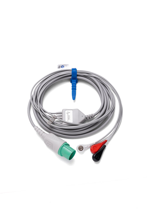 Cable ECG 3 Leads broche ,Nihon Kohden,TEC