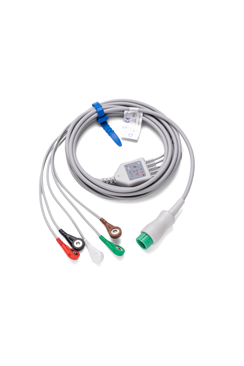Cable ECG 5 Leads broche ,Comen 12pines
