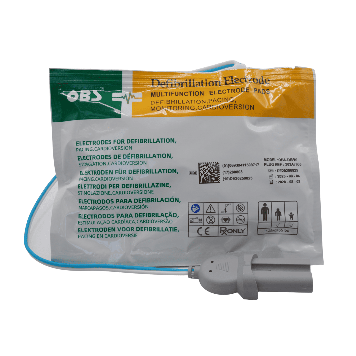ELECTRODO DE DESFIBRILACION PEDIATRICO OBS REF 303A7035W CU MEDICAL LIFEGAIN, PARAMEDIC CU