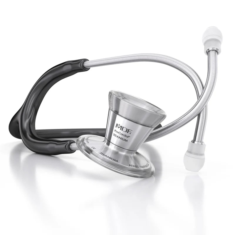MDF® Estetoscopio de Titanio ProCardial® - Negro/Plata